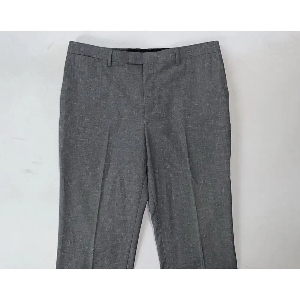 Banana Republic Marzotto Italian Fabric Wool Dress Pants, Linen Look 36X29.5 EUC